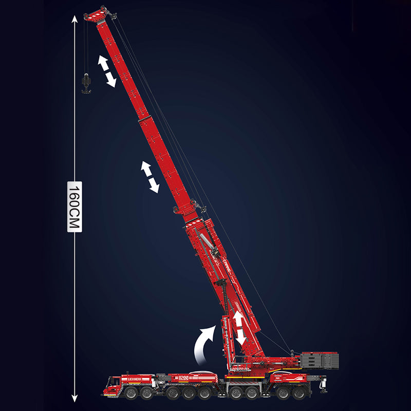 "Liebherr raudonas kranas su pultu (MILŽINIŠKAS) 8506 detalės" Konstruktoriu